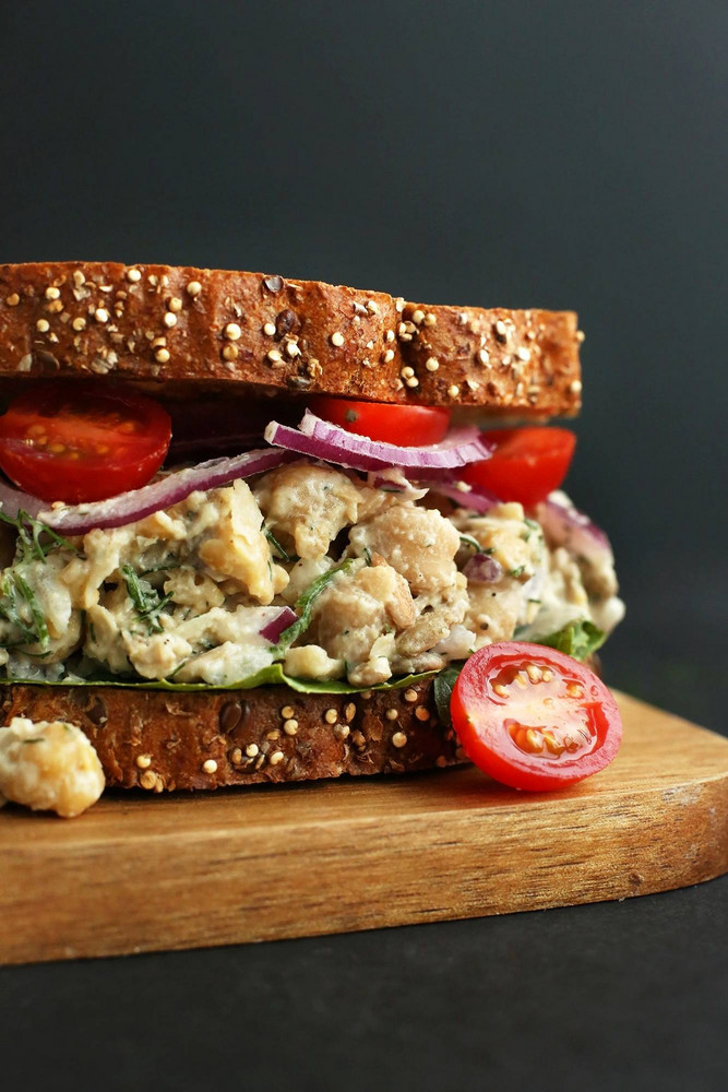 Vegetarian Sandwich Recipes Chickpea Sunflower Sandwich