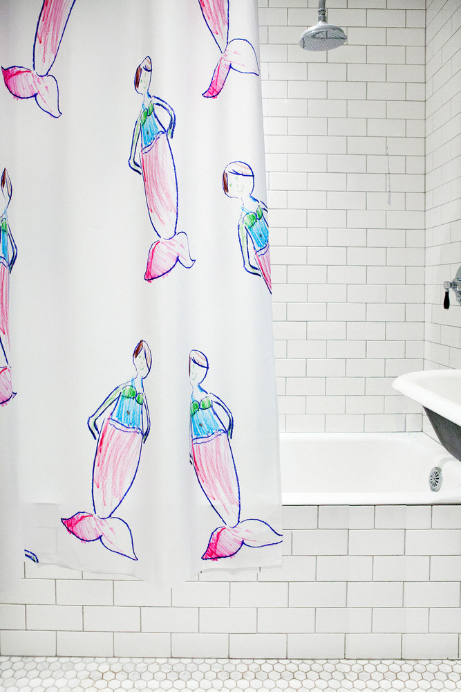 shutterfly kid art shower curtain