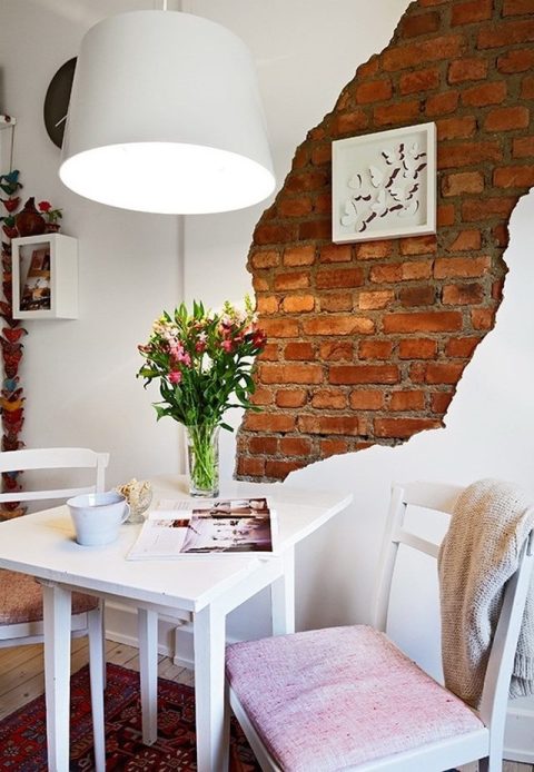 How To Push Dining Table Against Wall For More Kitchen Space Design