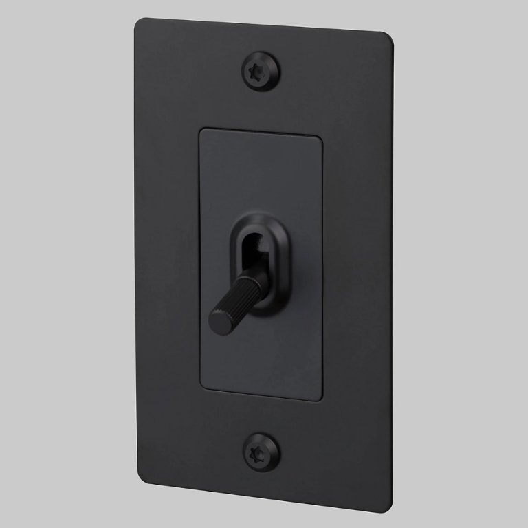 black toggle light switch