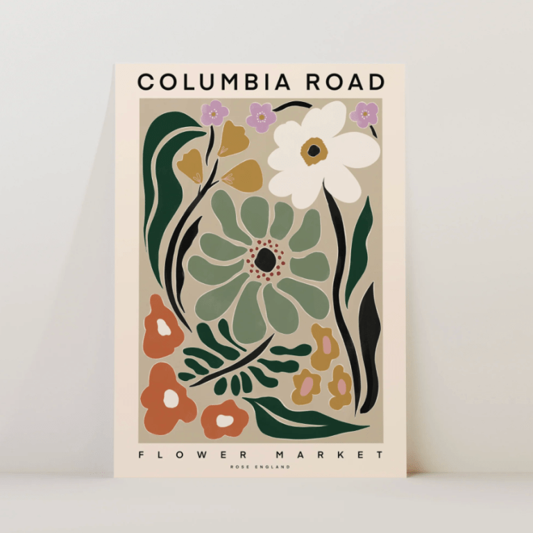 Columbia Road flower illustration print
