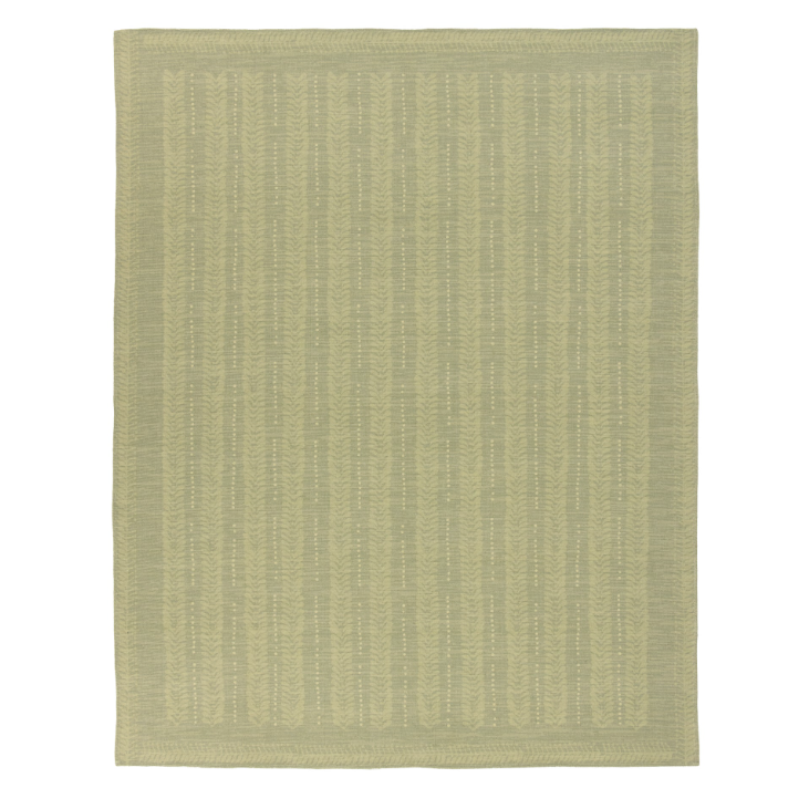green botanical washable rug