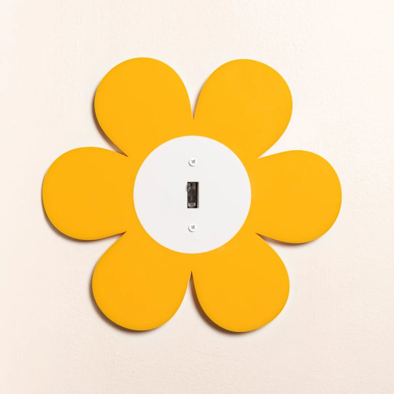 yellow flowr light switch