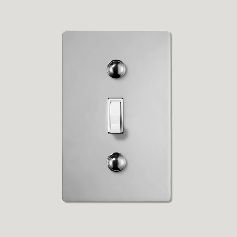 polished nickel light switch