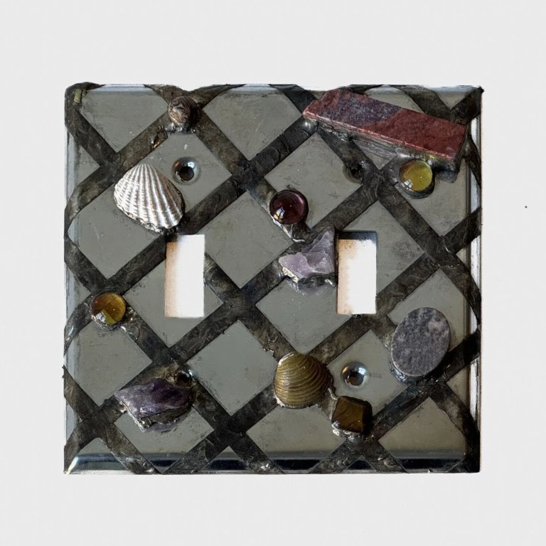 metal and gemstone light switch