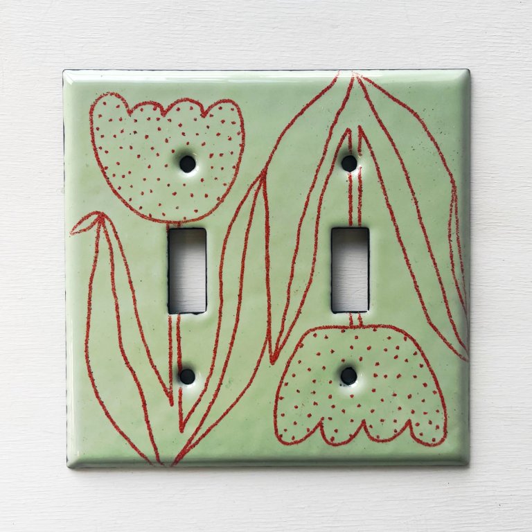 tulip patterned light switch