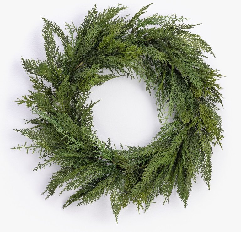  faux cedar wreath