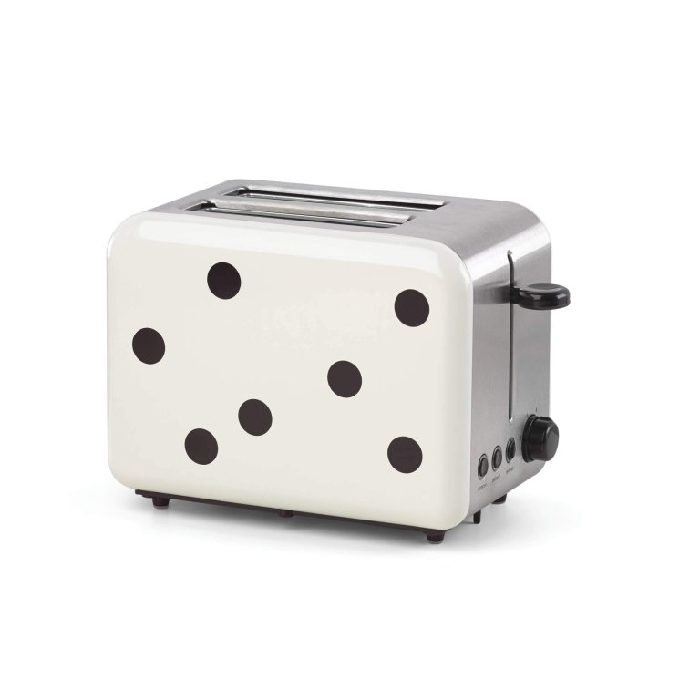  black and white polka dot toaster