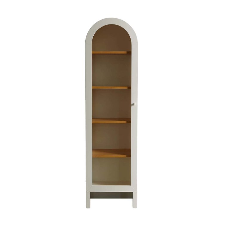 Slim arched storage cabinet