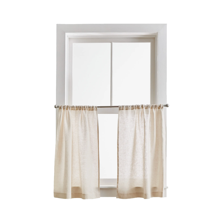  half window curtains