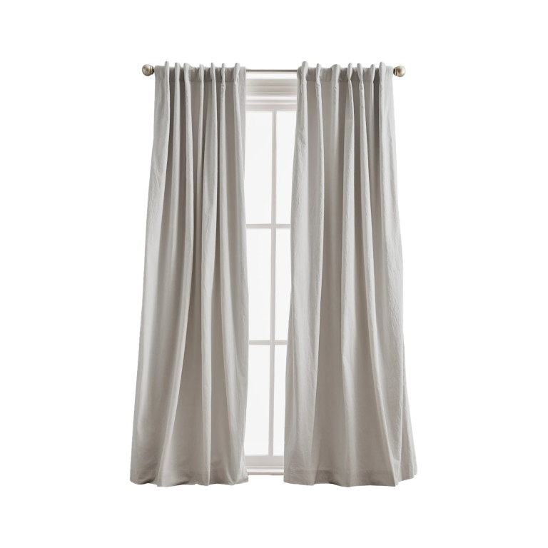  silver lined linen curtains