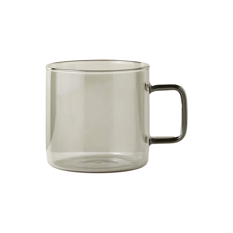  CB2 Cantina Smoke Glass Coffee Mug