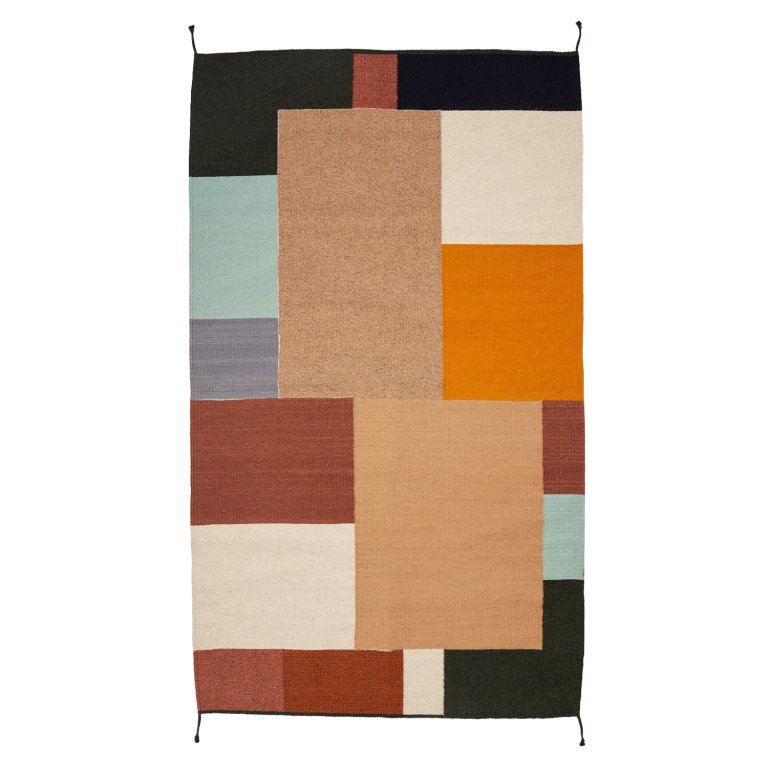  multicolor colorblocked rug