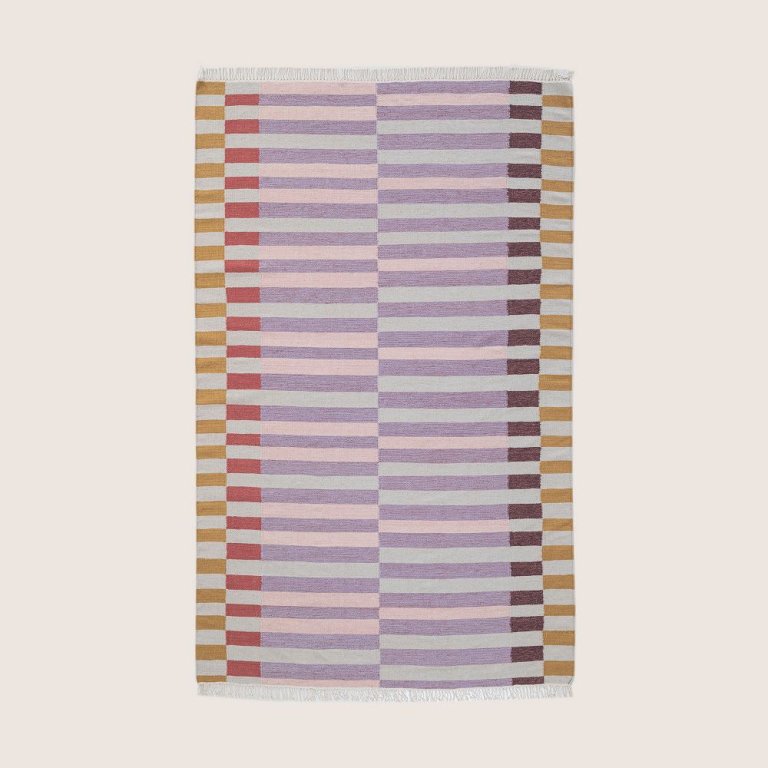  lavender multicolor striped rug