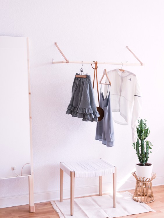How to DIY a Ceiling-Mounted Clothes Rack in 3 Easy Steps
