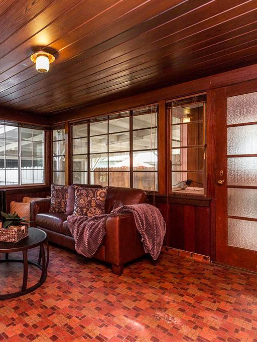 wood paneled room
