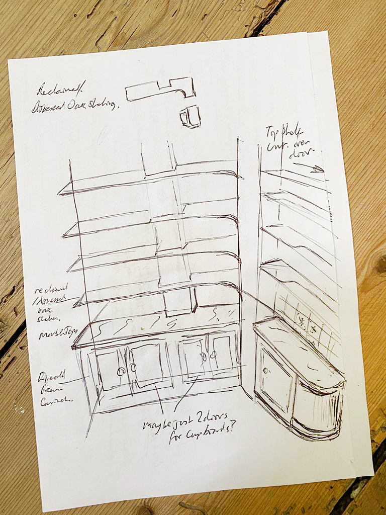 blueprint of pantry