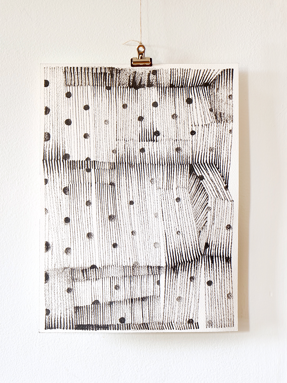 black and white India ink drawing