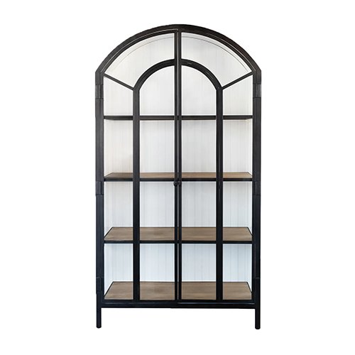  Black arched cabinet by studio mcgee