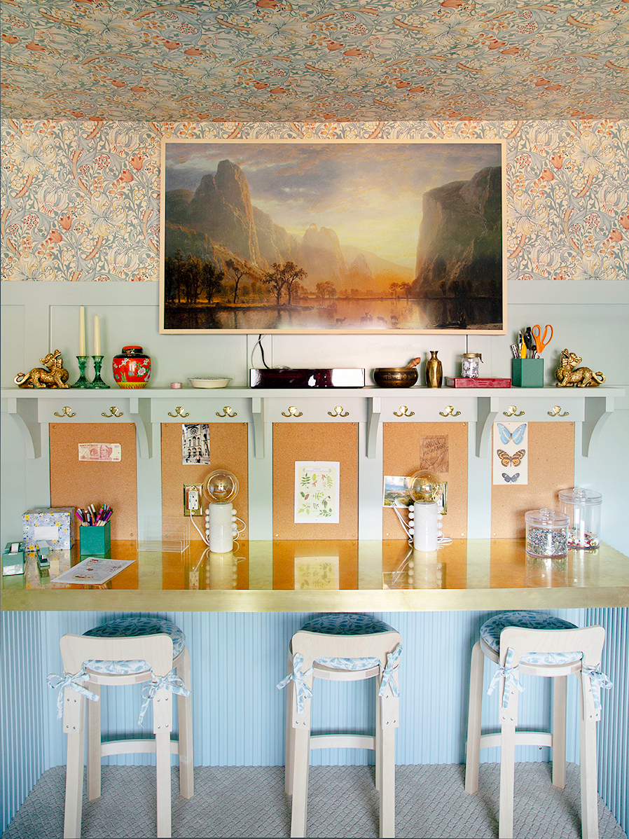 This Family of Five's Charming Home Office Does Triple Duty