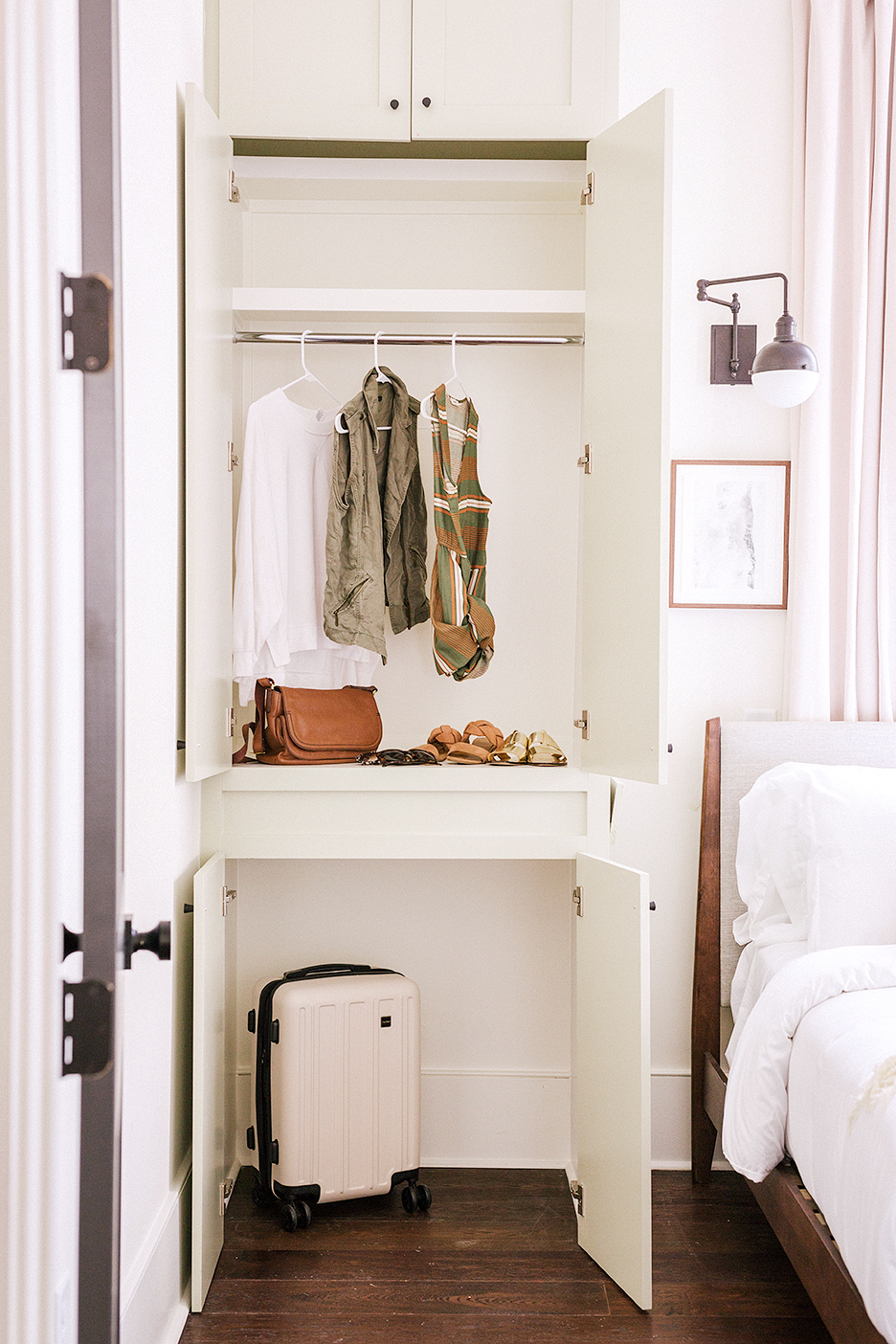 closet desk built in next to bed