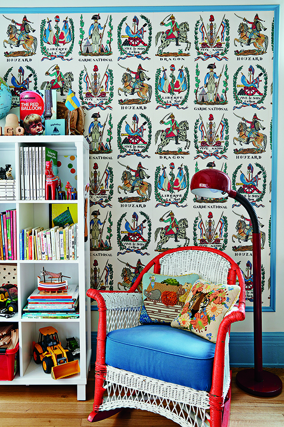 vintage rocking chair in nursery