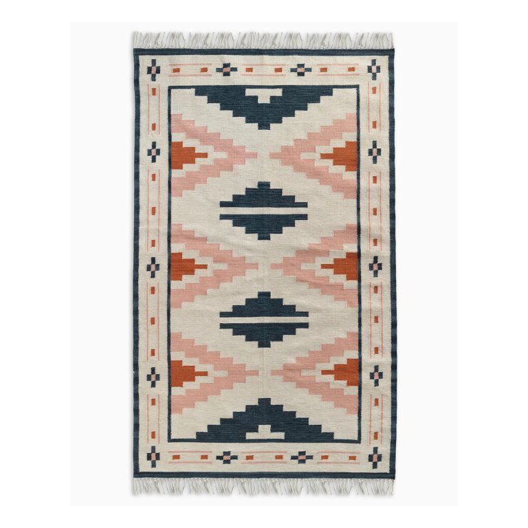  3-by-5 Jasper Recycled Kilim Rug, Quince