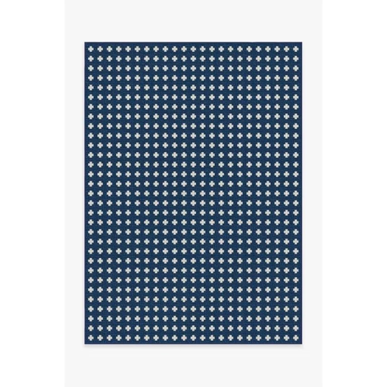  5-by-7 Outdoor Adde Navy Rug, Ruggable
