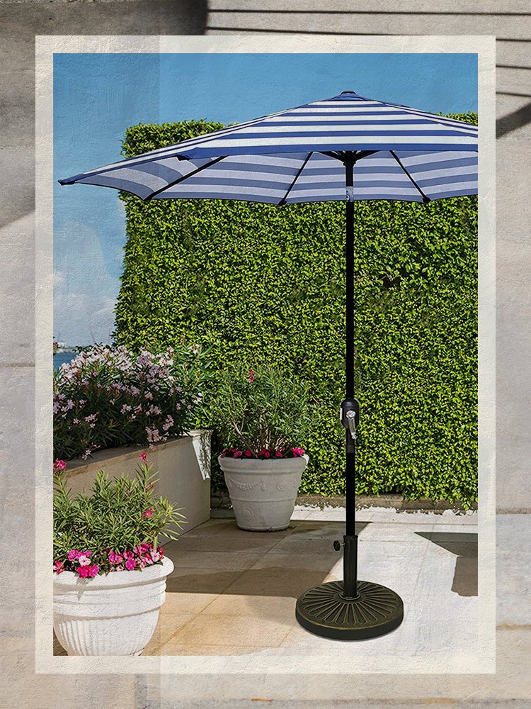 10 ft patio wall mounted umbrella HOMSHADE 10ft Cantilever with Base Included, 30 MPH Wind-Resistant Offset Outdoor Hanging Umbrella with 45 Degree Infinite Tilt and Smooth Crank, 260gsm Solution-Dyed 8-Year Fade-Resistant Canopy for Backyard This cantilever umbrella has 10/11/12ft Solar LED Round Size:10' X 13'(Best Value) YGroup_606