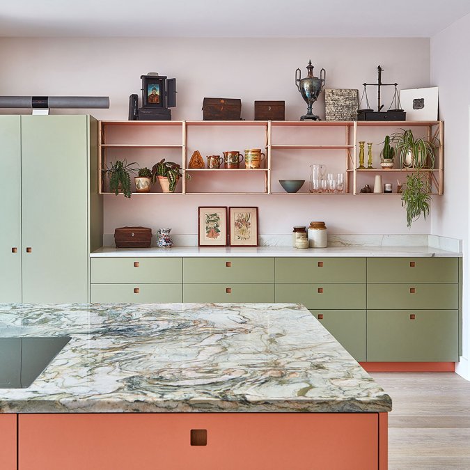 The Standout Feature in This Pastel London Kitchen Is Behind Closed Doors