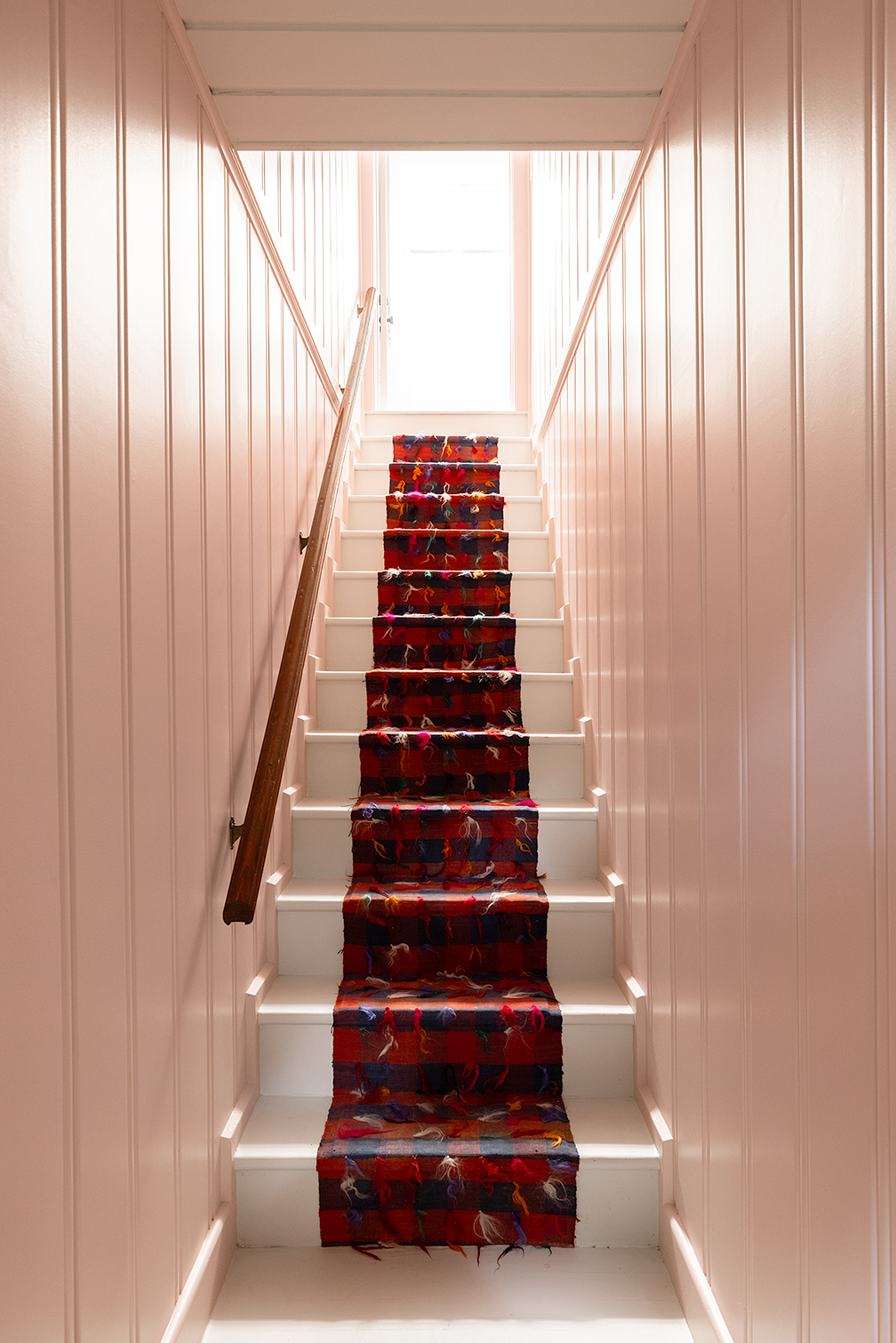 red staircase runner