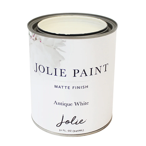  Can of Antique White chalk paint by Jolie