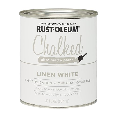  Can of linen white chalked paint by Rust-Oleum