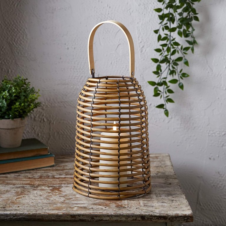  rattan candle lantern