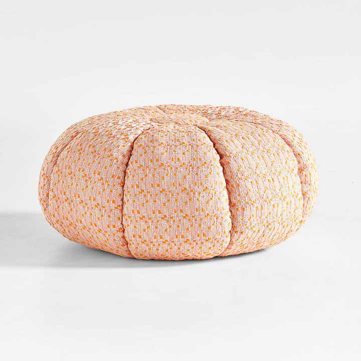  pouf in orange & pink