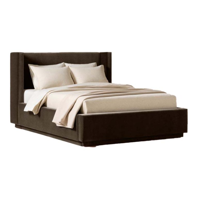 Mink upholstered storage bed