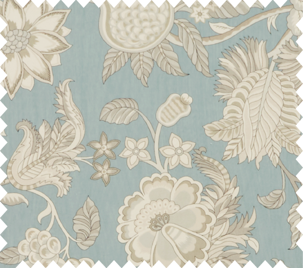  white and blue floral fabric