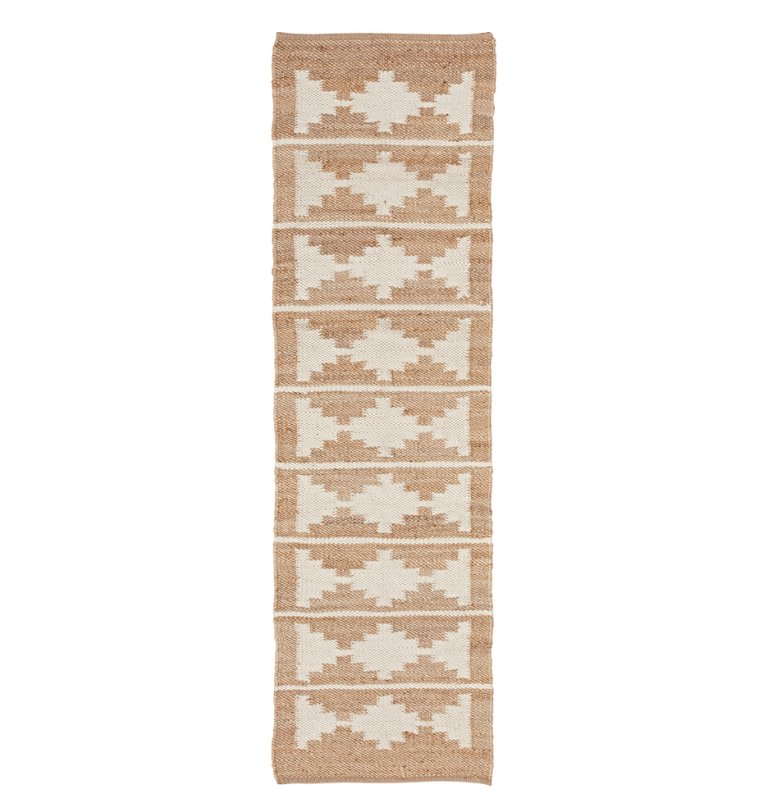  Jute and wool rug runner