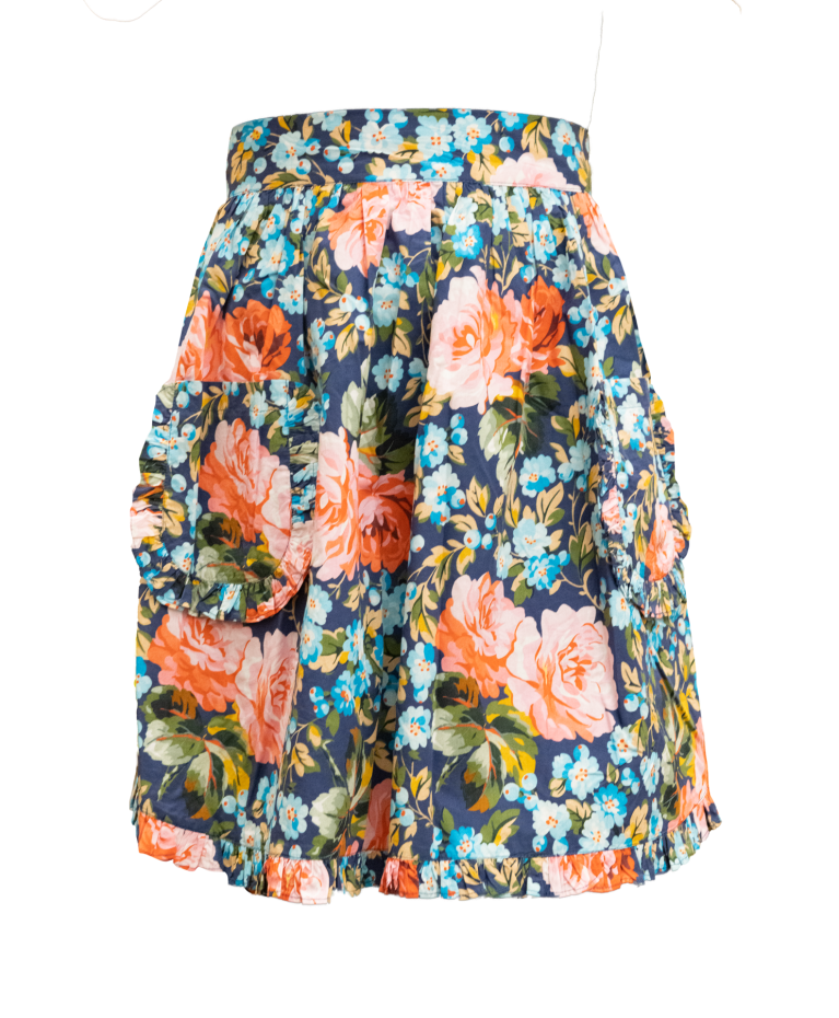  waist tie floral apron