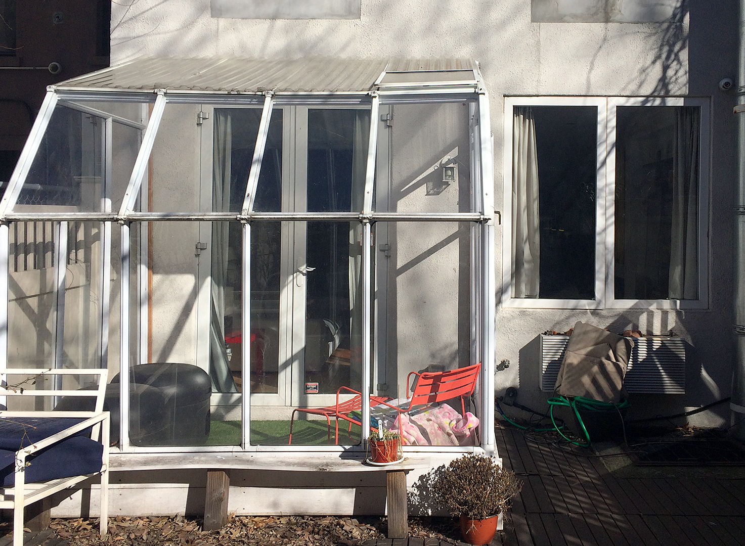 former plexiglass sunroom
