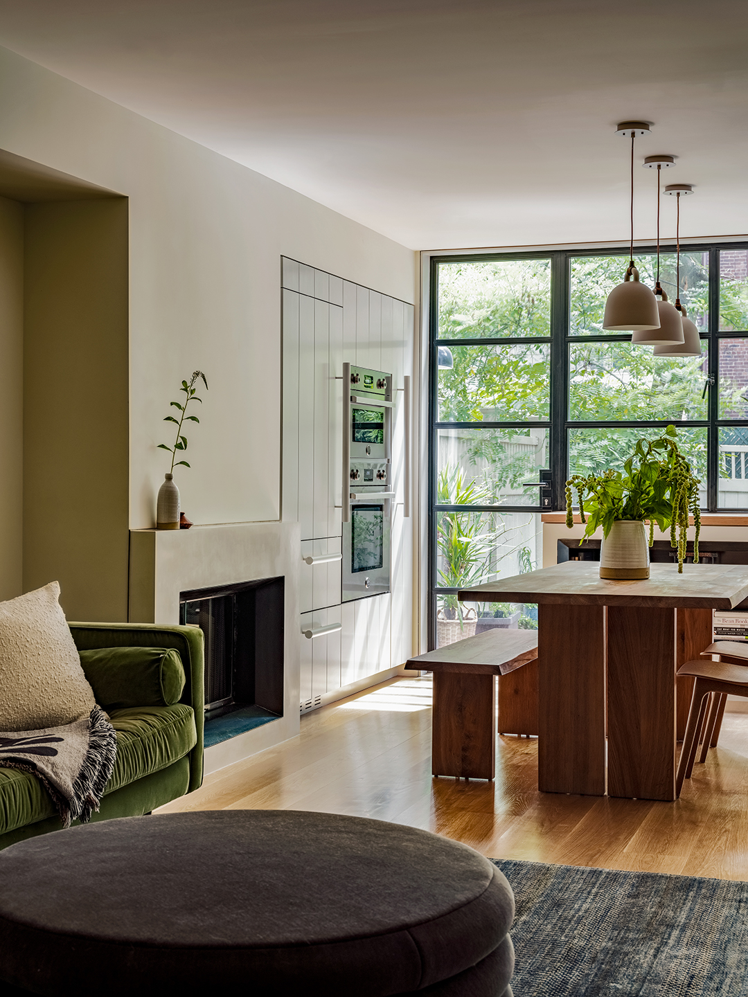 modern living and dining room