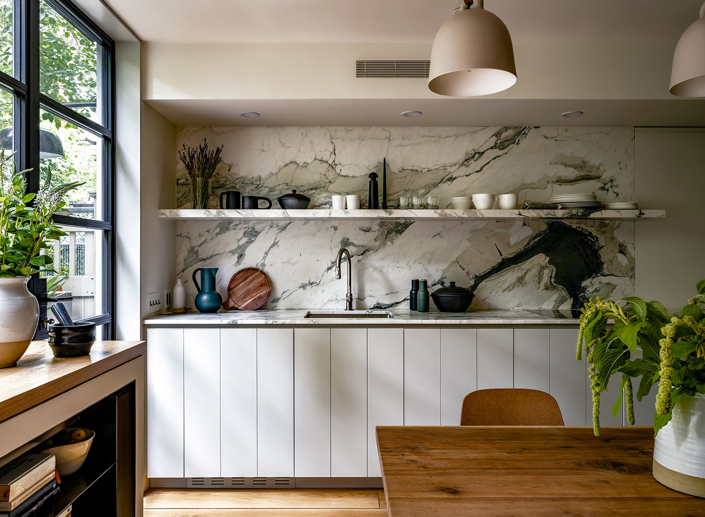 modern one-wall kitchen