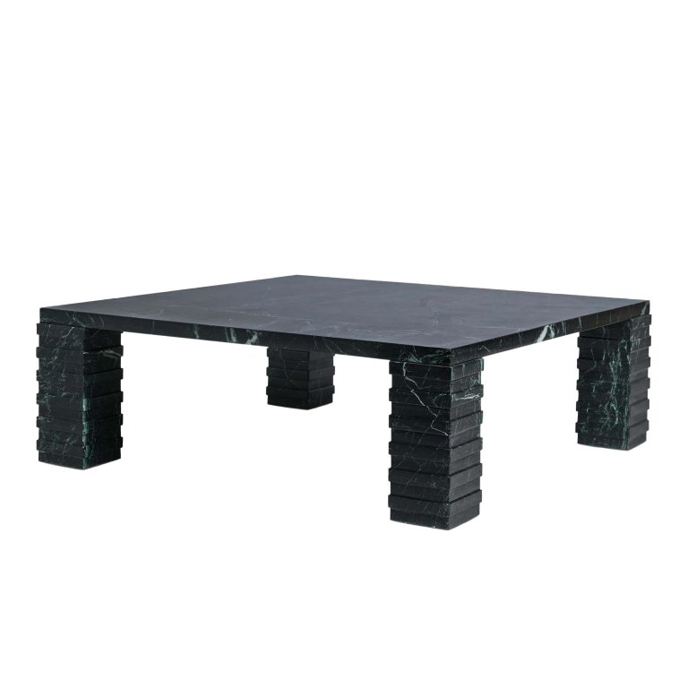  Green marble coffee table