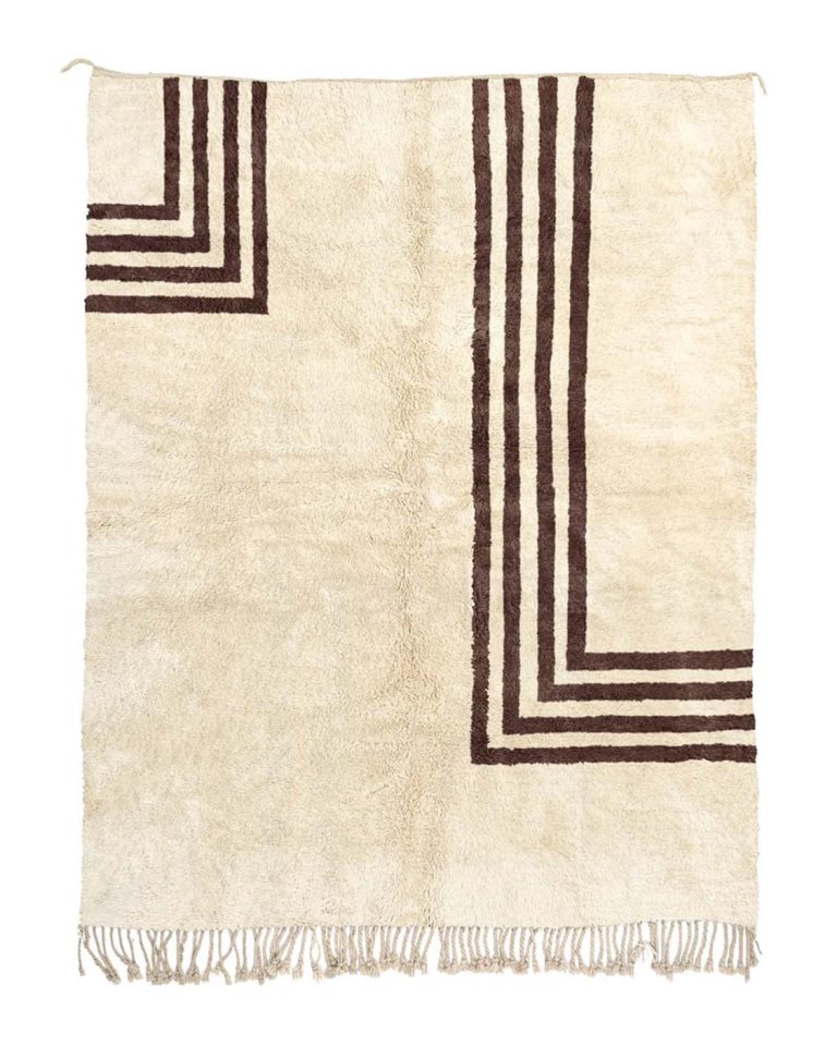  Brown striped rug