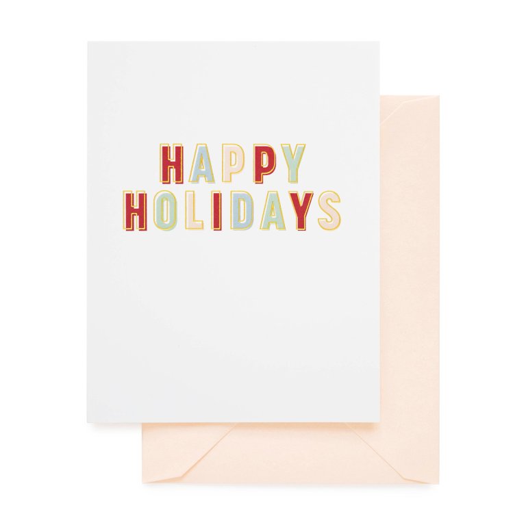 happy holidays minimalist card