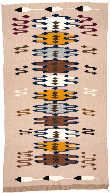  Pale pink with patterns rug