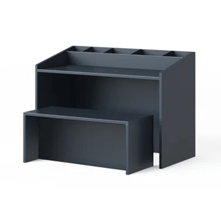  blue desk with matching bench