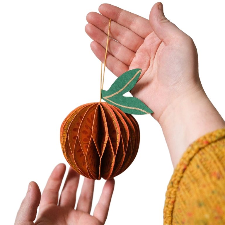  orange paper ornament