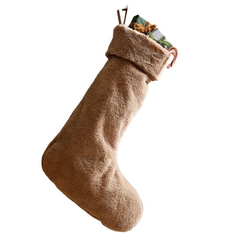  solid color fur stocking