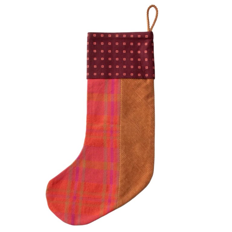  multi-pattern patchwork stocking
